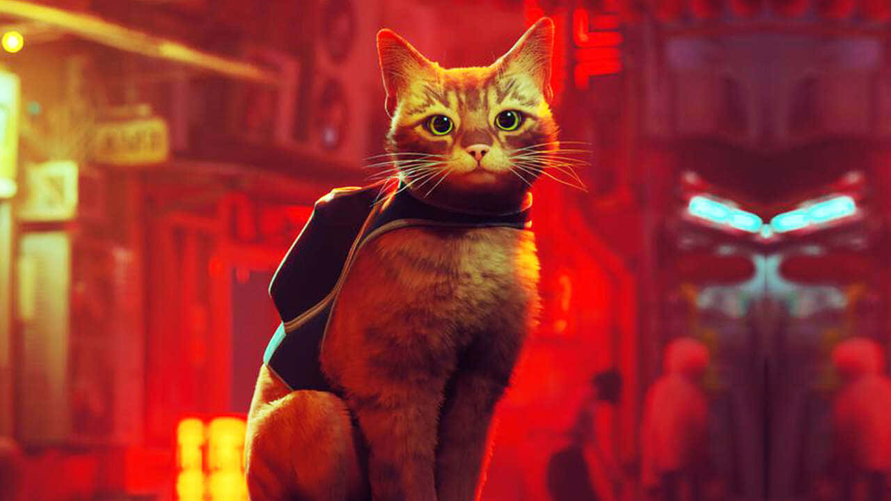 Cyberpunk Cat Hero Background