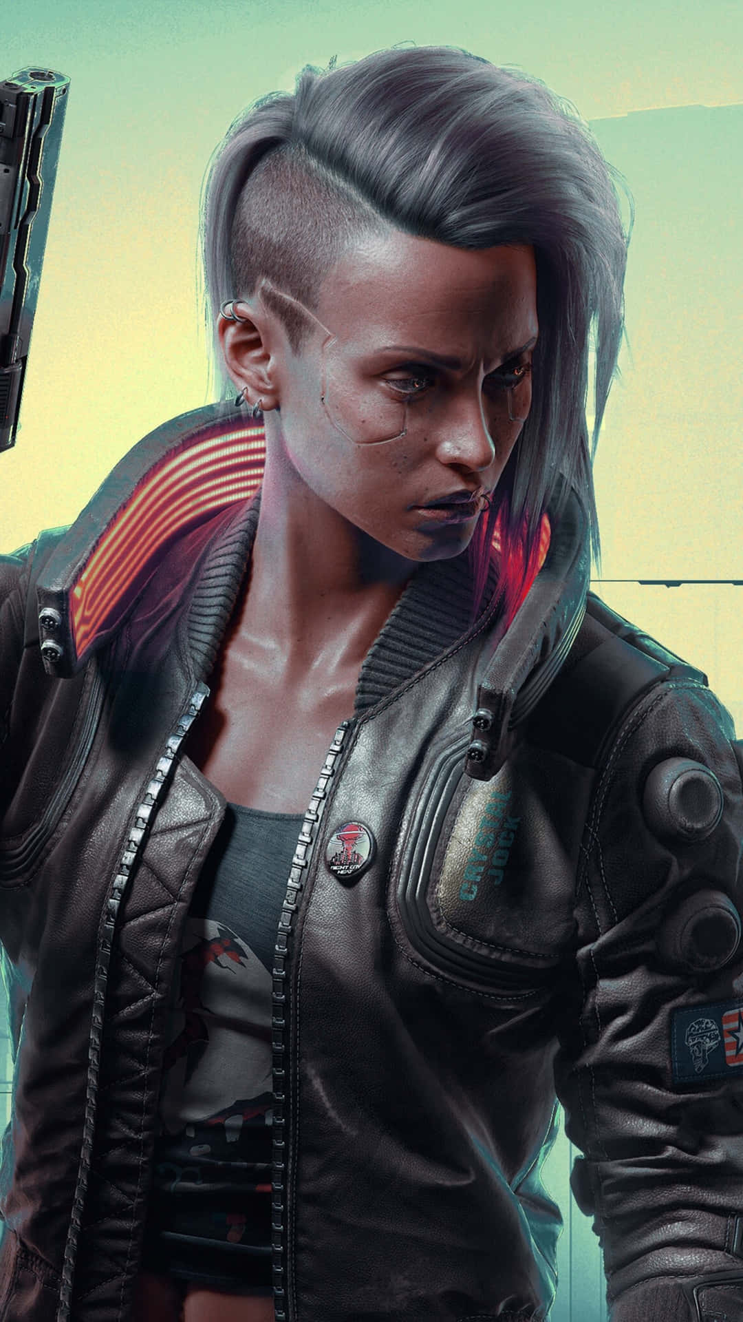 Cyberpunk Character Portrait Background