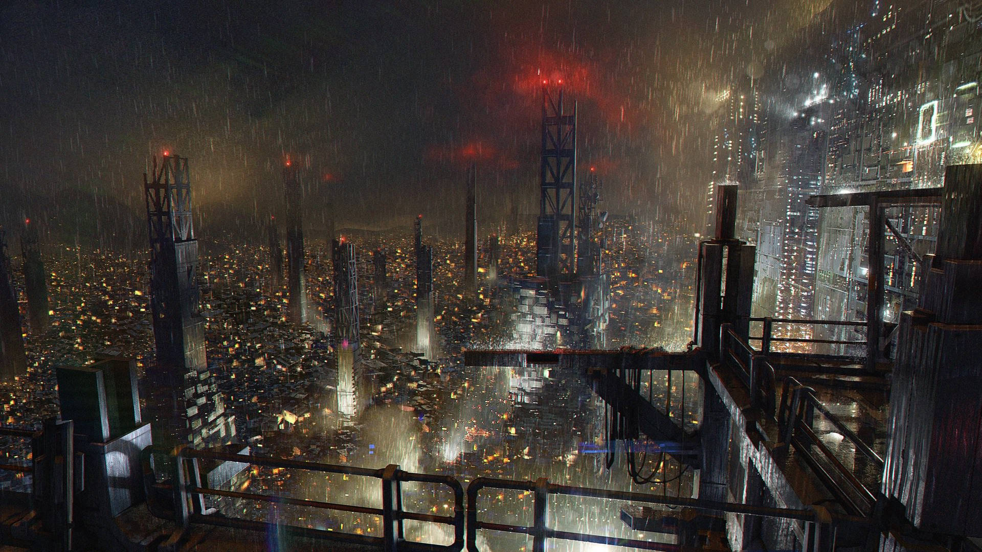 Cyberpunk City Deus Ex Background