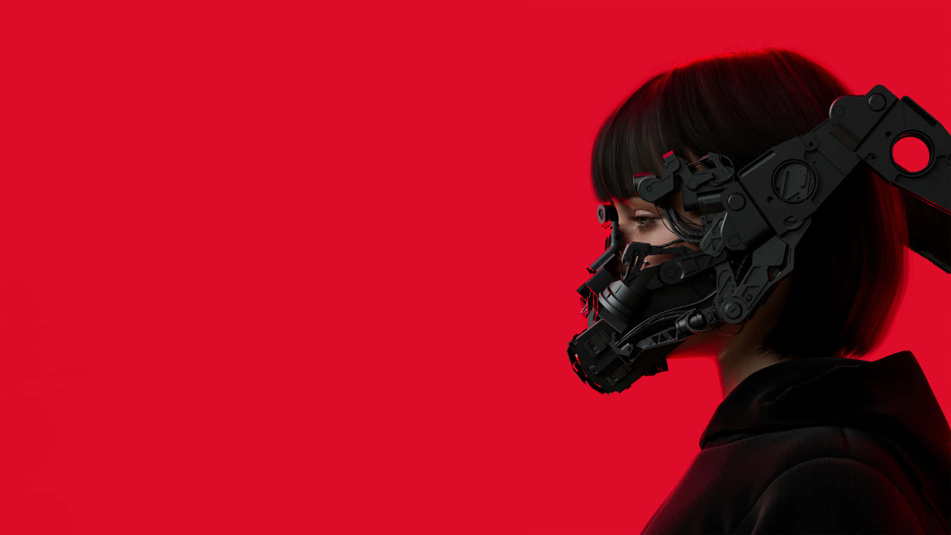 Cyberpunk Edge: Girl Profile Background