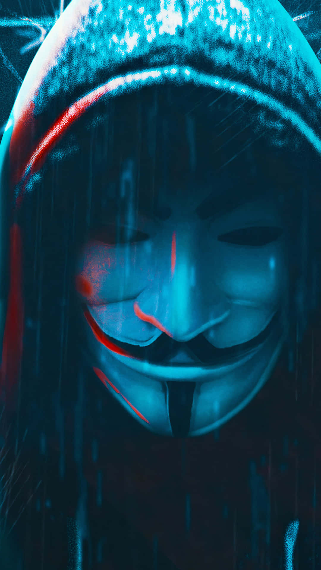 Cyberpunk Hacker Mask Glow