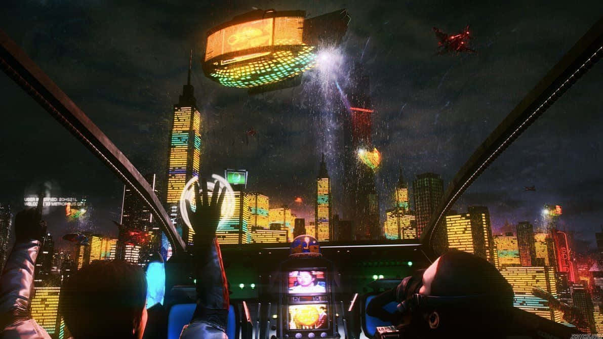 Cyberpunk Night Drive Lo-fi Art Background