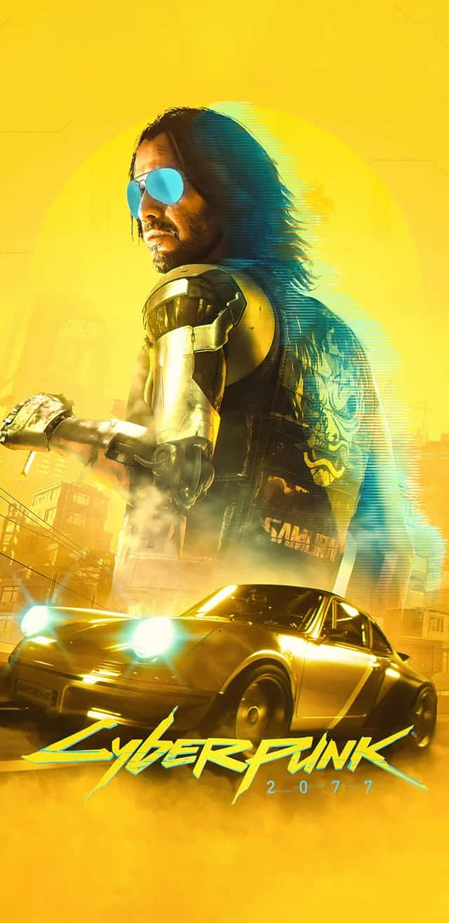 Cyberpunk2077 Game Characterand Car Background