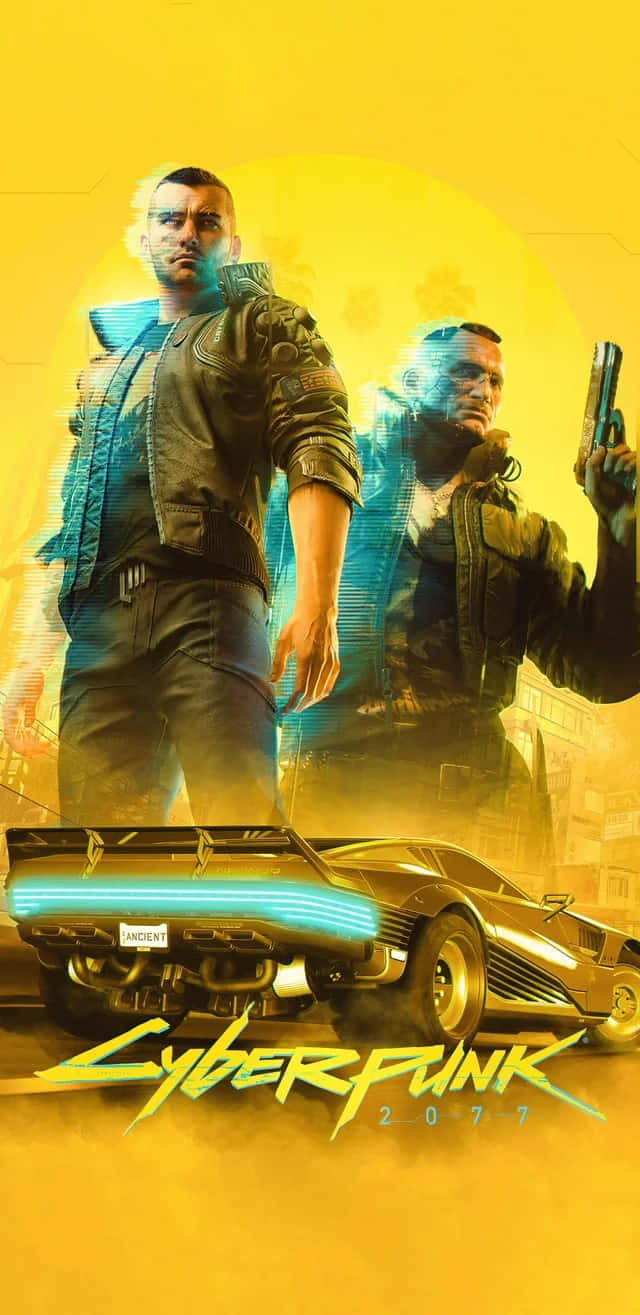 Cyberpunk2077 Game Charactersand Car Background