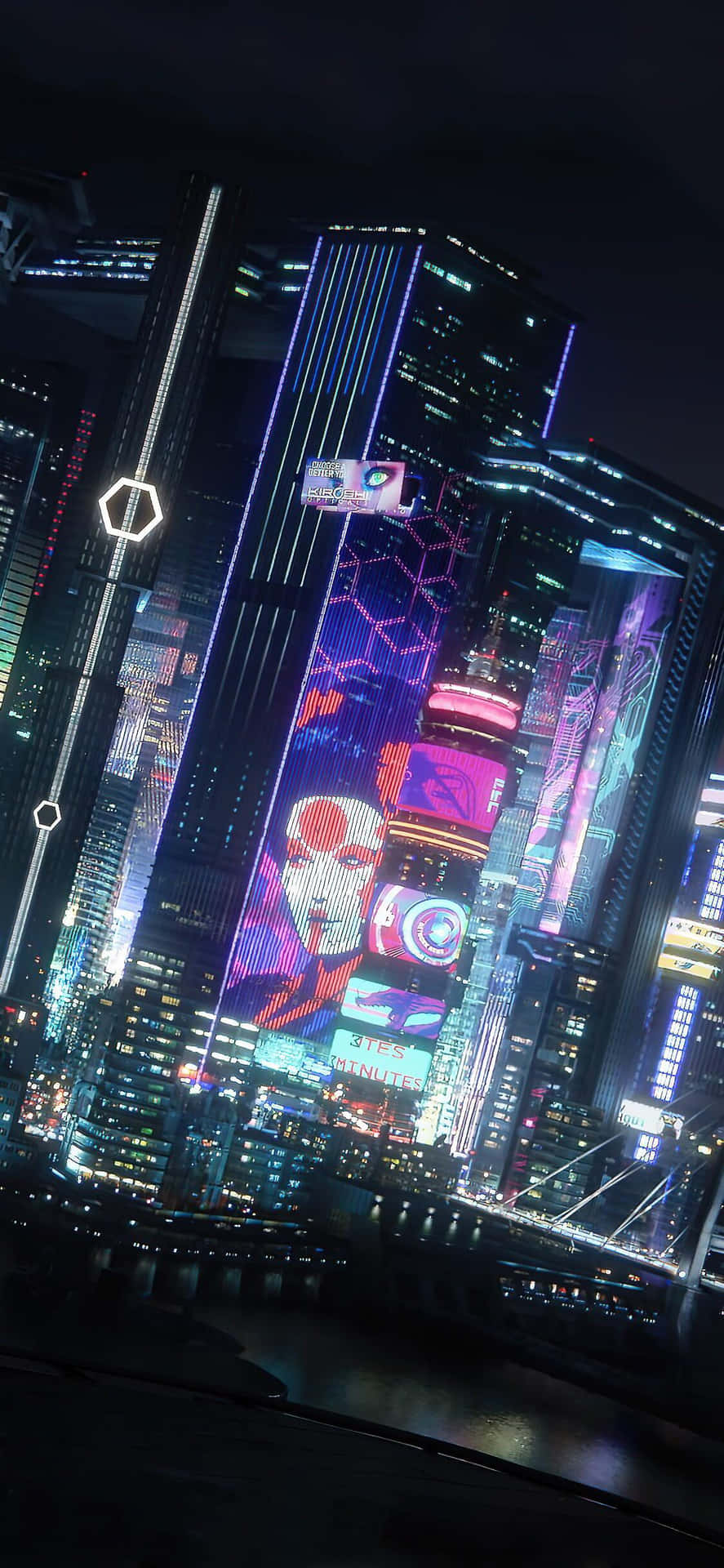 Cyberpunk2077 Night City Skyline Background