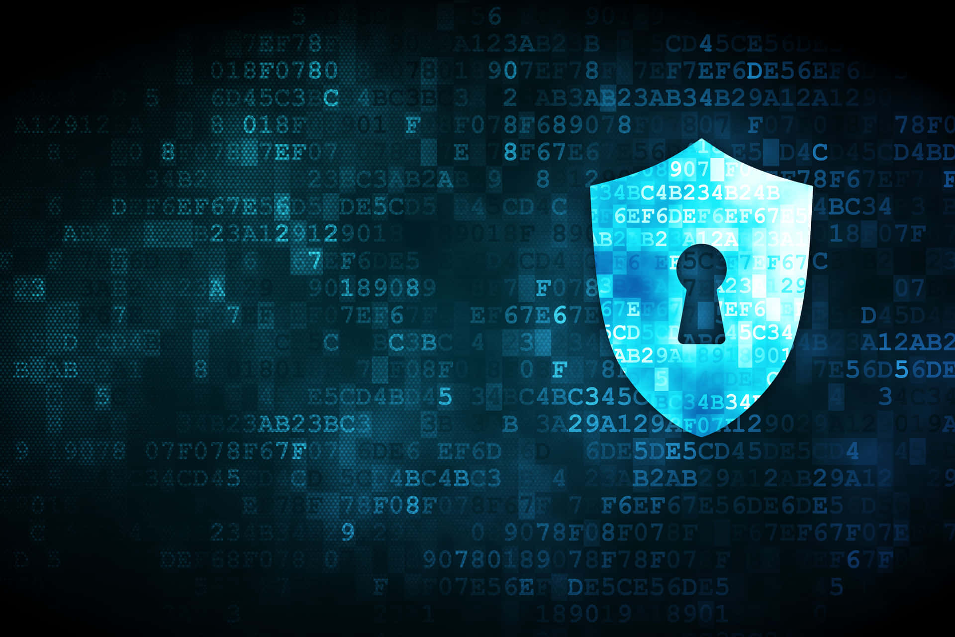 Cybersecurity Digital Lock Shield Background