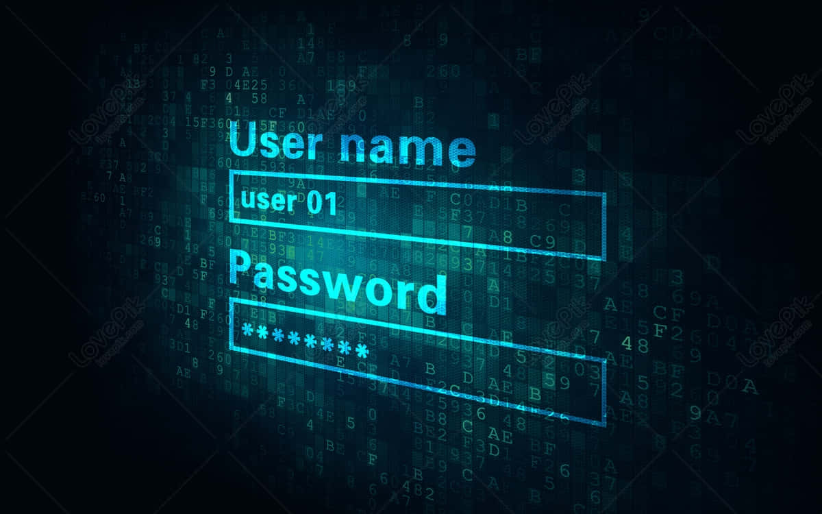 Cybersecurity Login Credentials Concept Background
