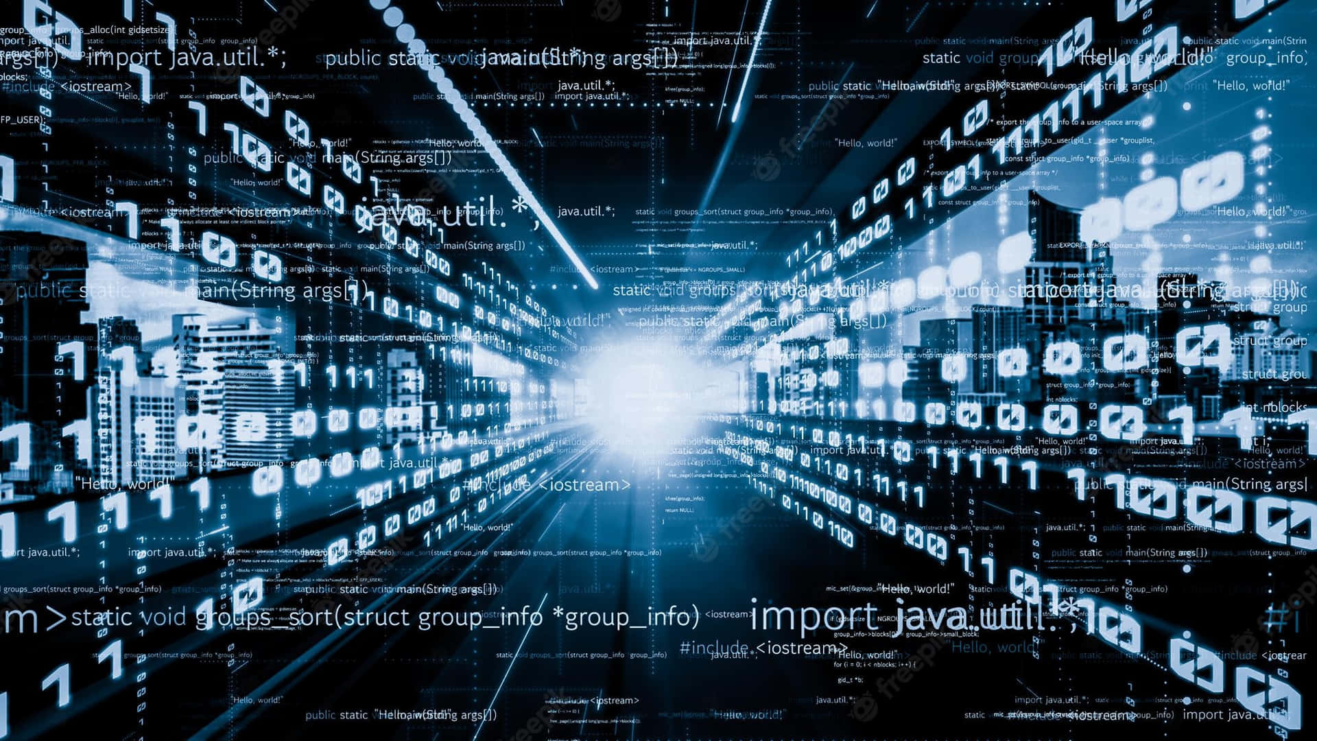 Cybertech Computer Code Background