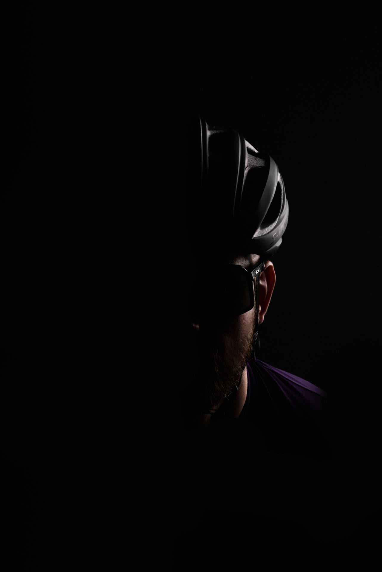 Cycling Man Shadow Portrait Background