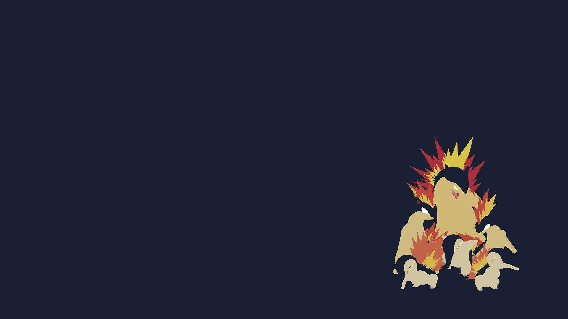 Cyndaquil In Different Sizes Background