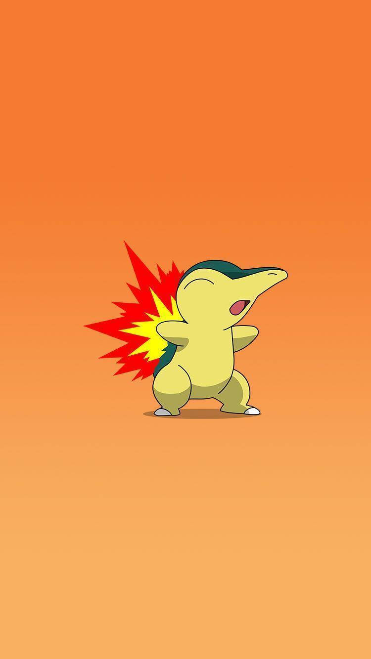 Cyndaquil Warming Up Background