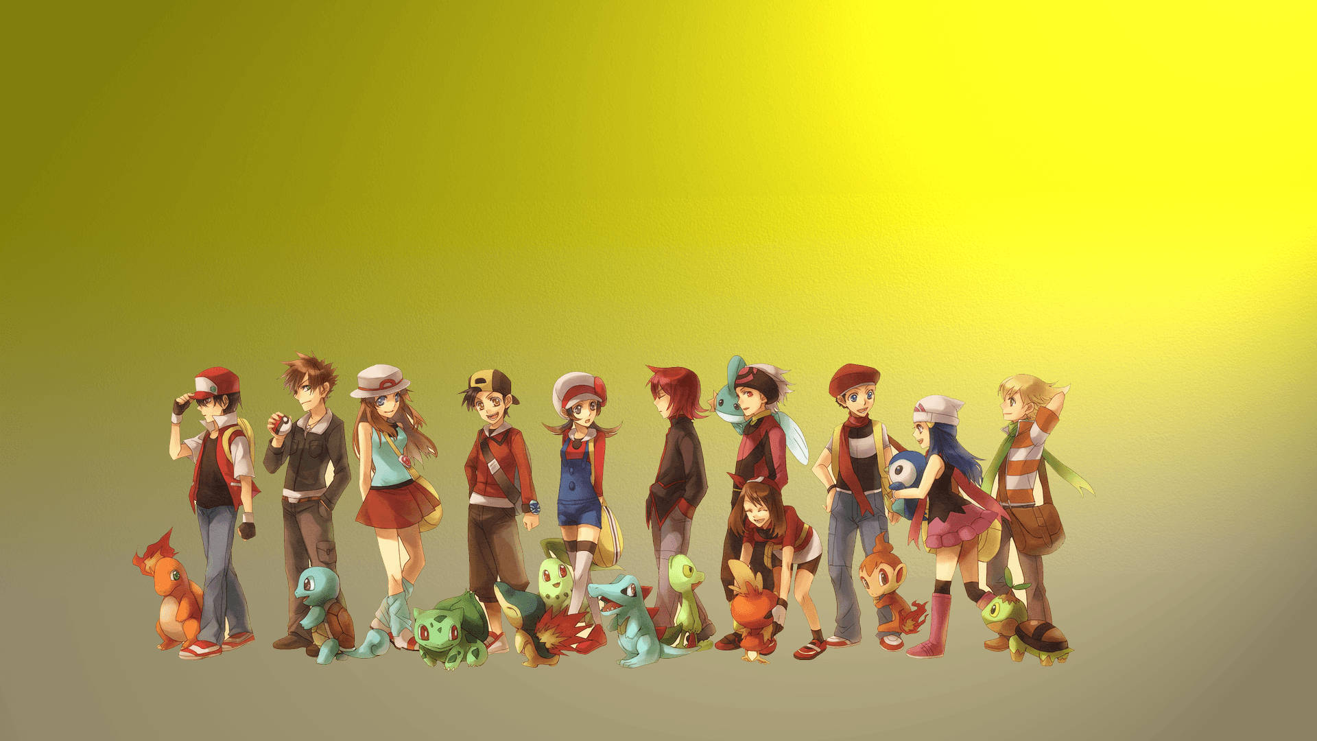 Cyndaquil With Other Pokemons And Owners