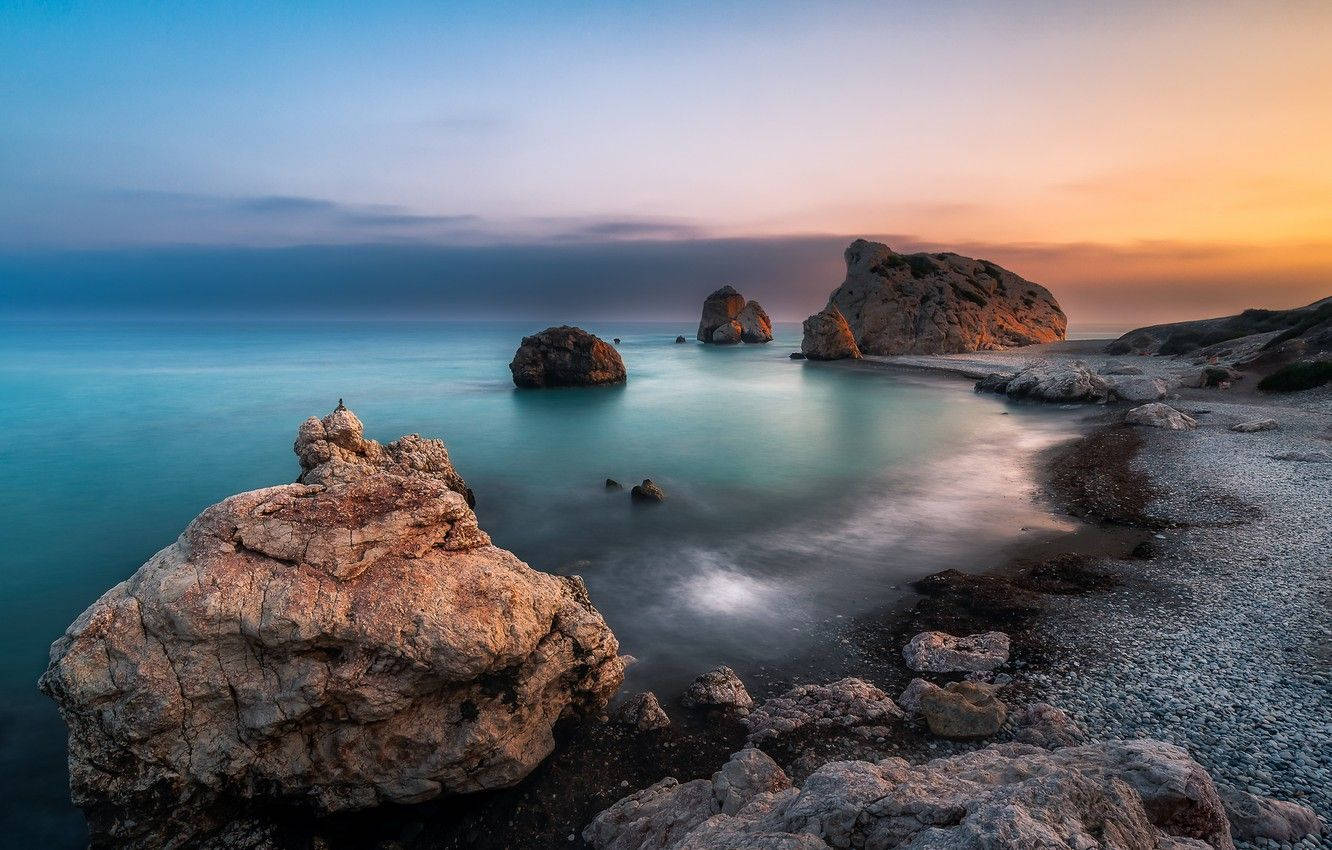 Cyprus Aphrodite's Rock Background