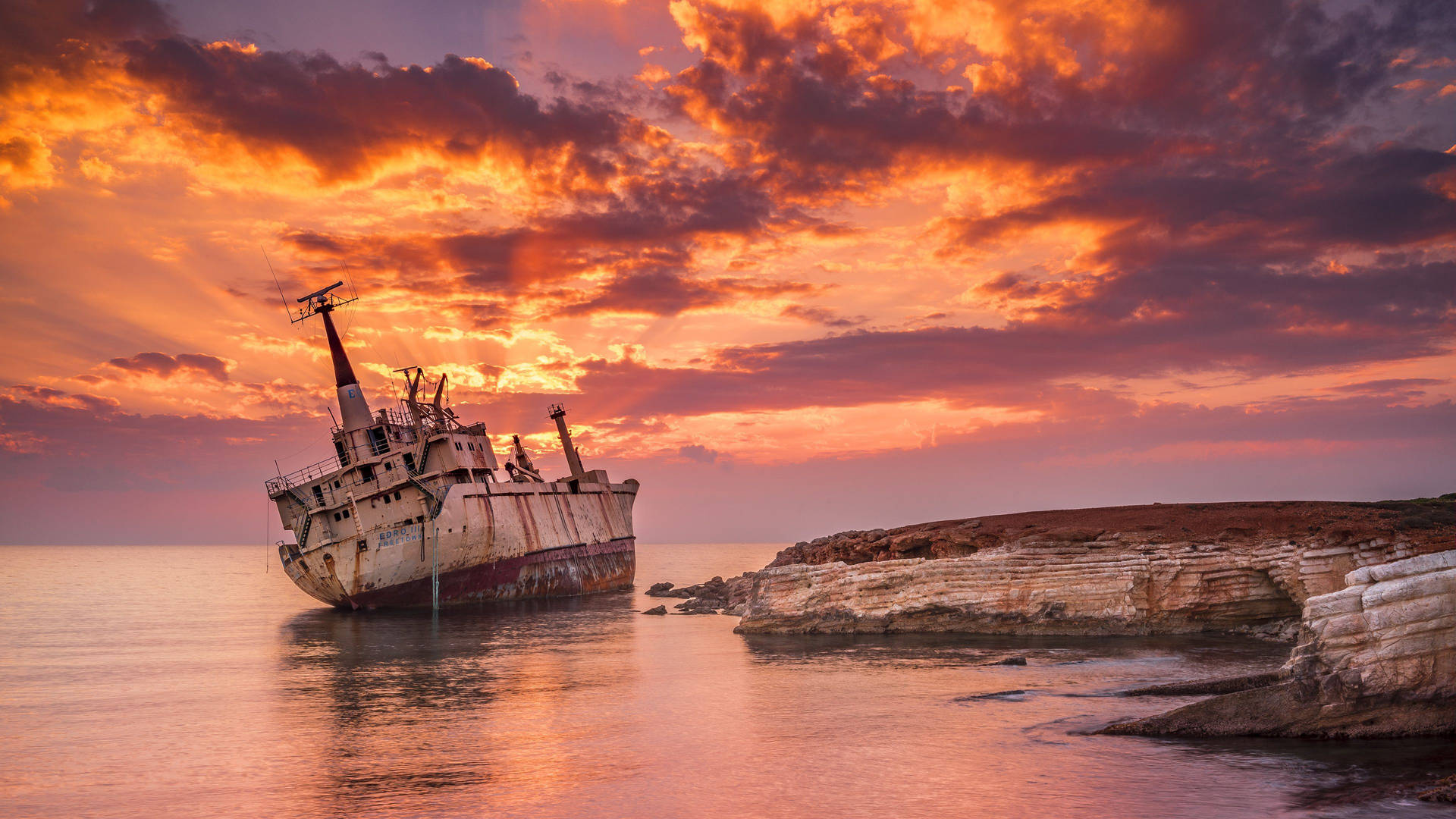 Cyprus Paphos Shipwreck Background