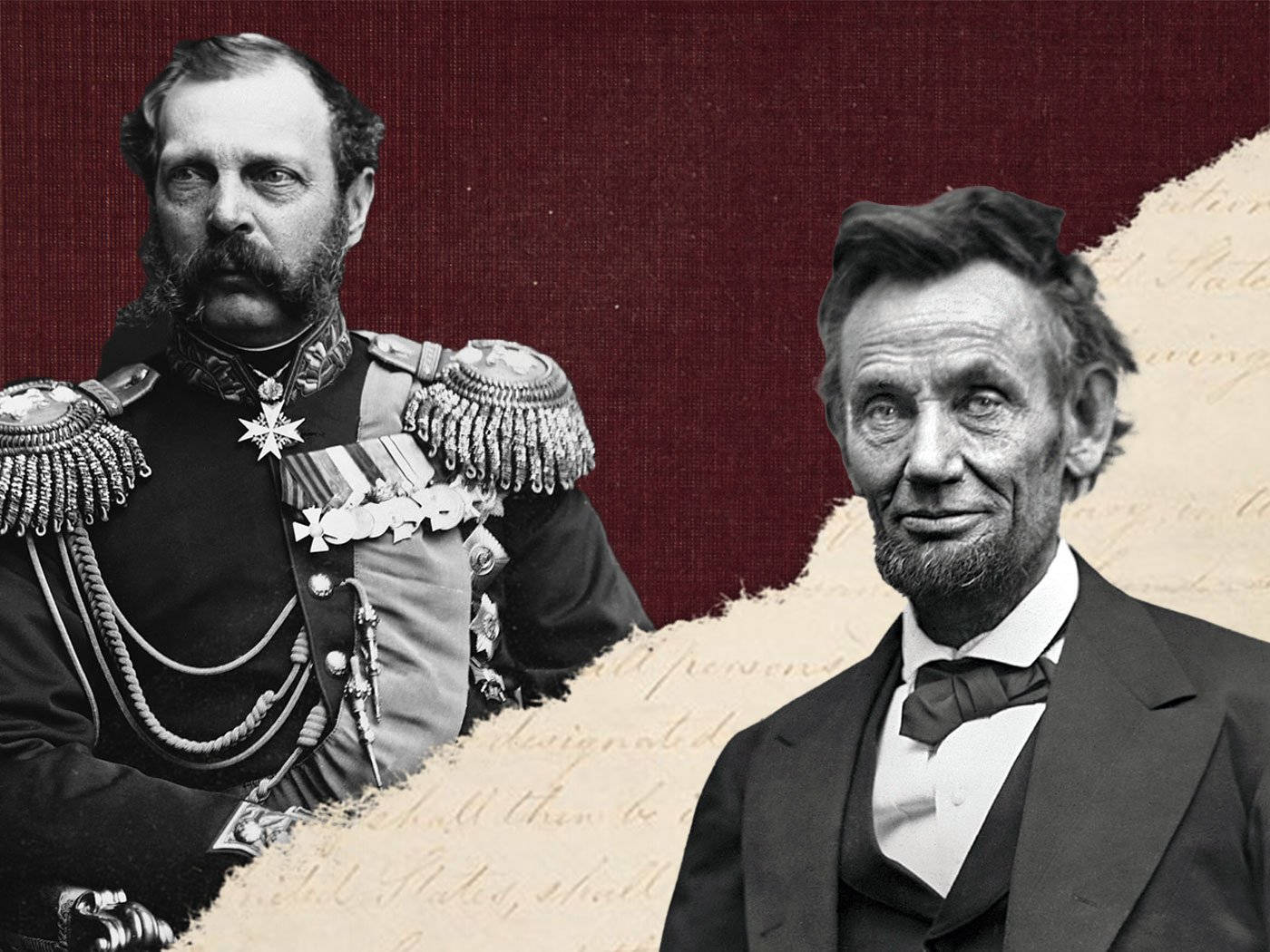 Czar Alexander Ii Of Russia And Abraham Lincoln Background