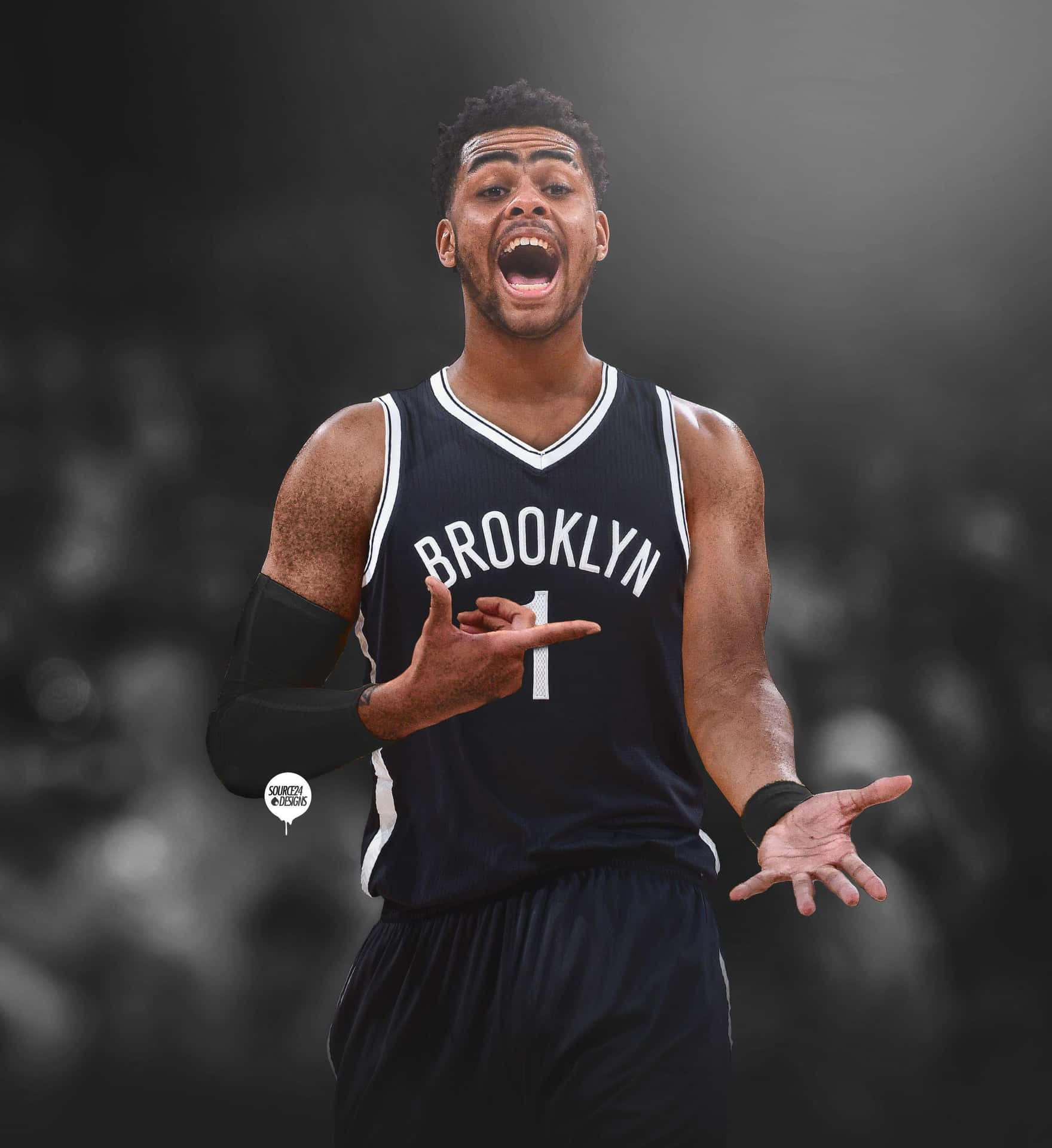 D'angelo Russell Looking Happy Background