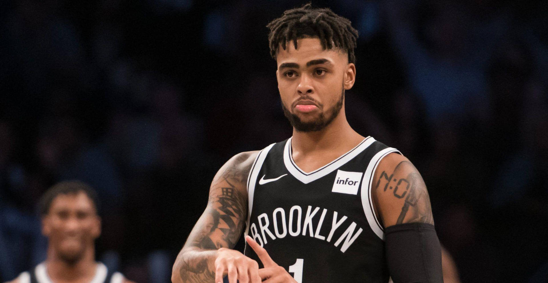 D'angelo Russell Sad Curved Lips Background