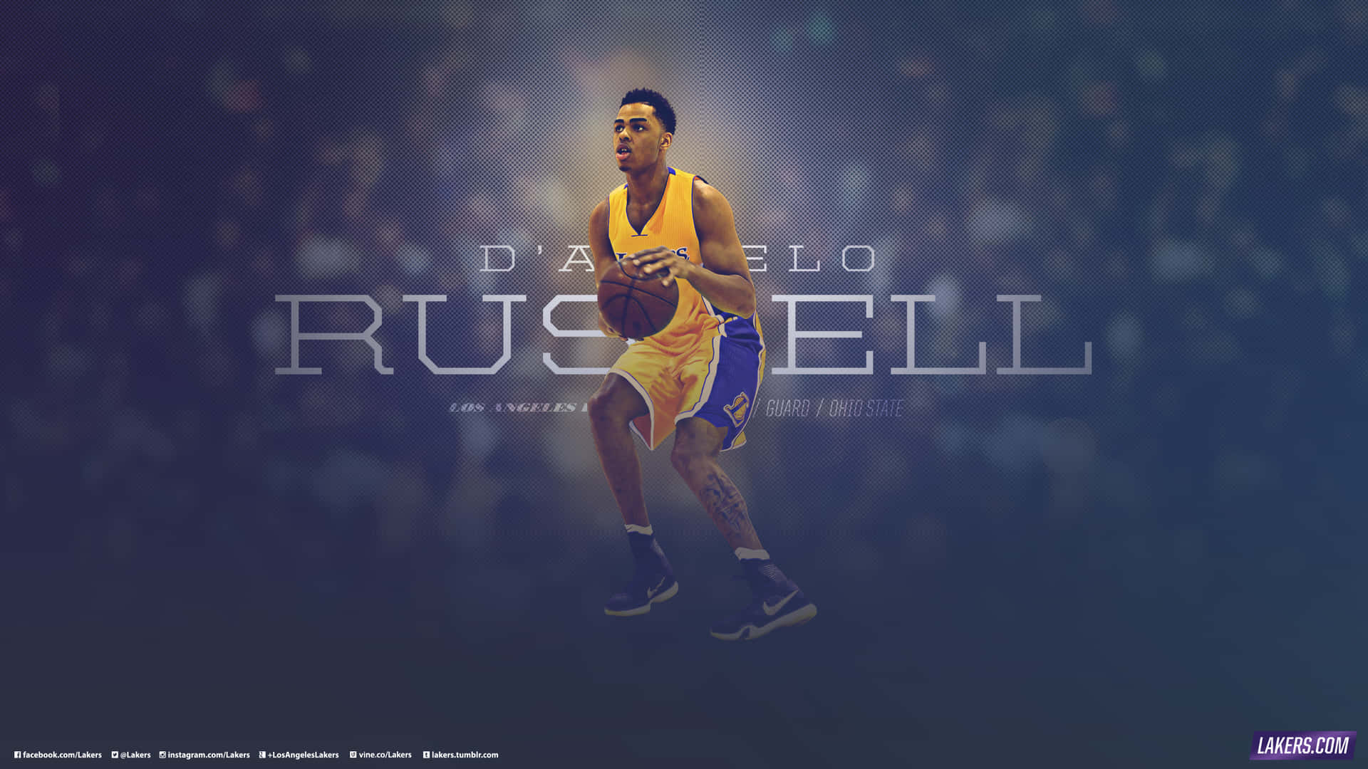 D'angelo Russell With Name Background