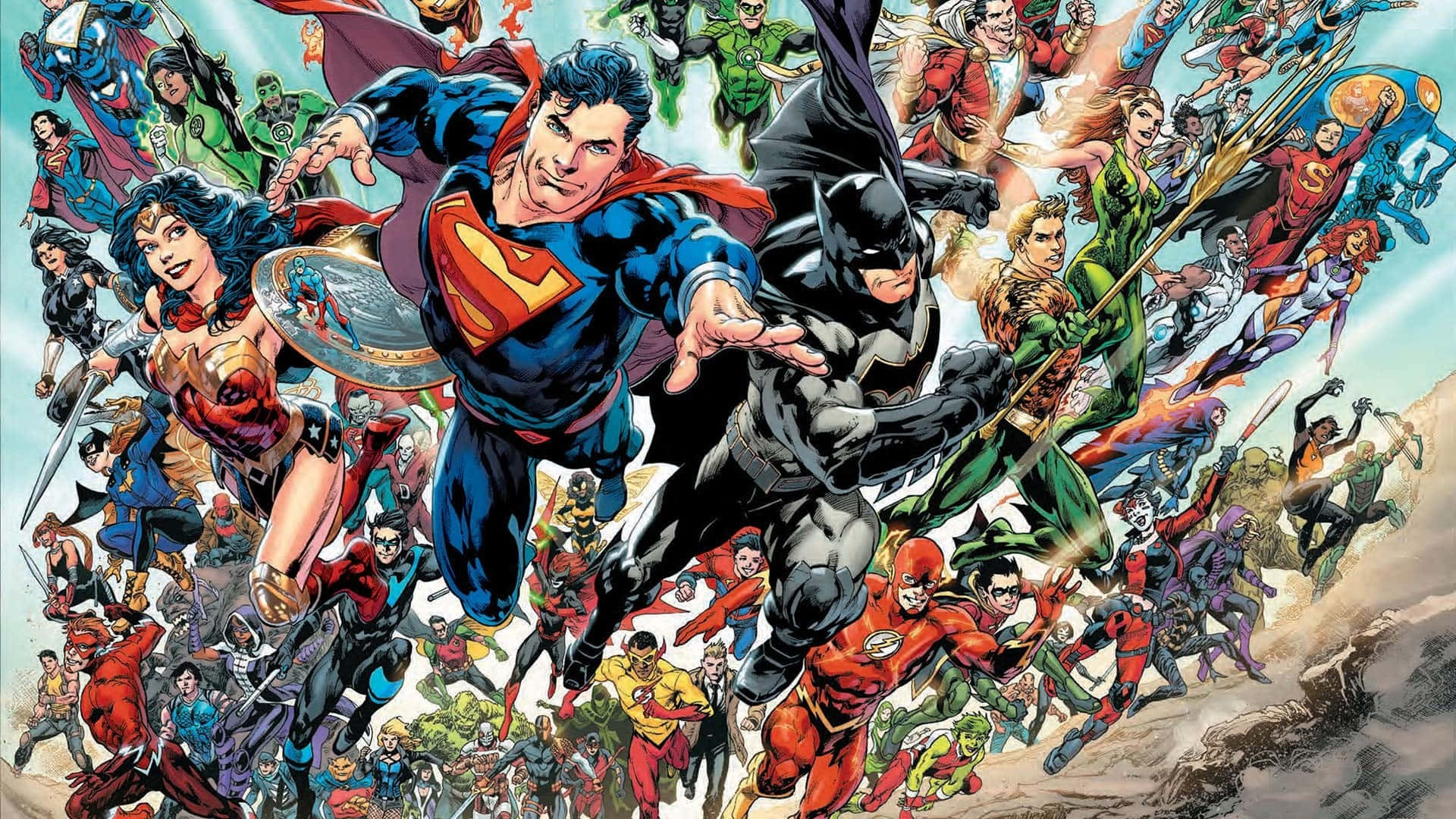 D C Superheroes United Background