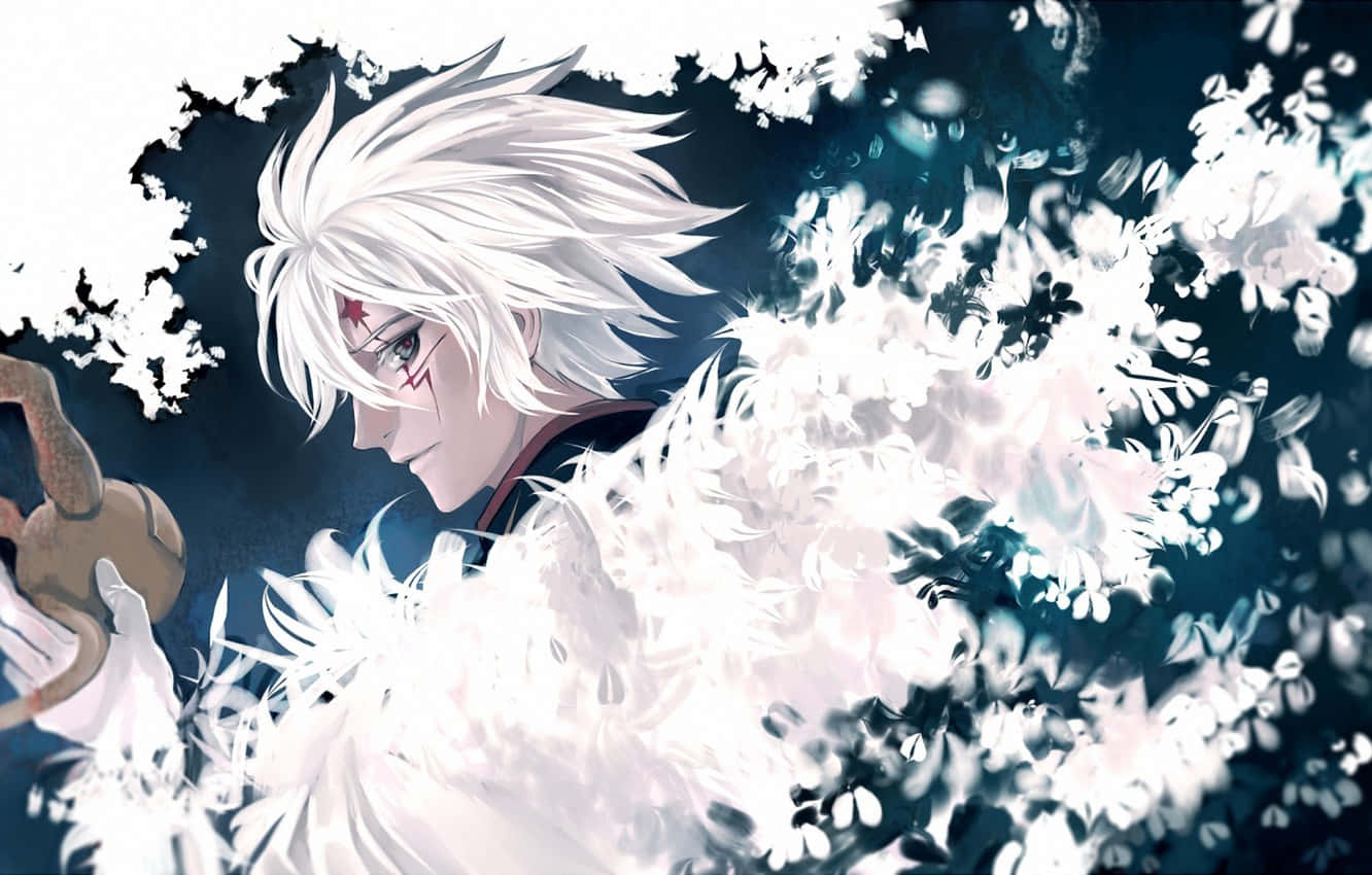 D Gray Man Allen Walker With Feathers Background