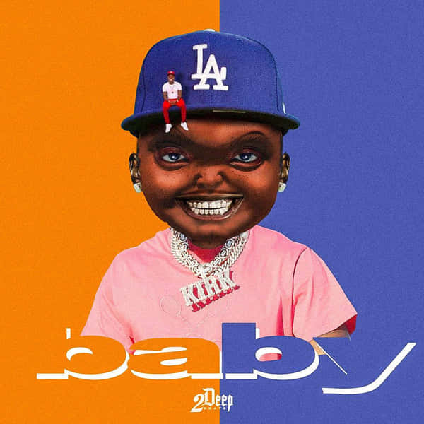 Dababy Cartoon In Pink Shirt Background