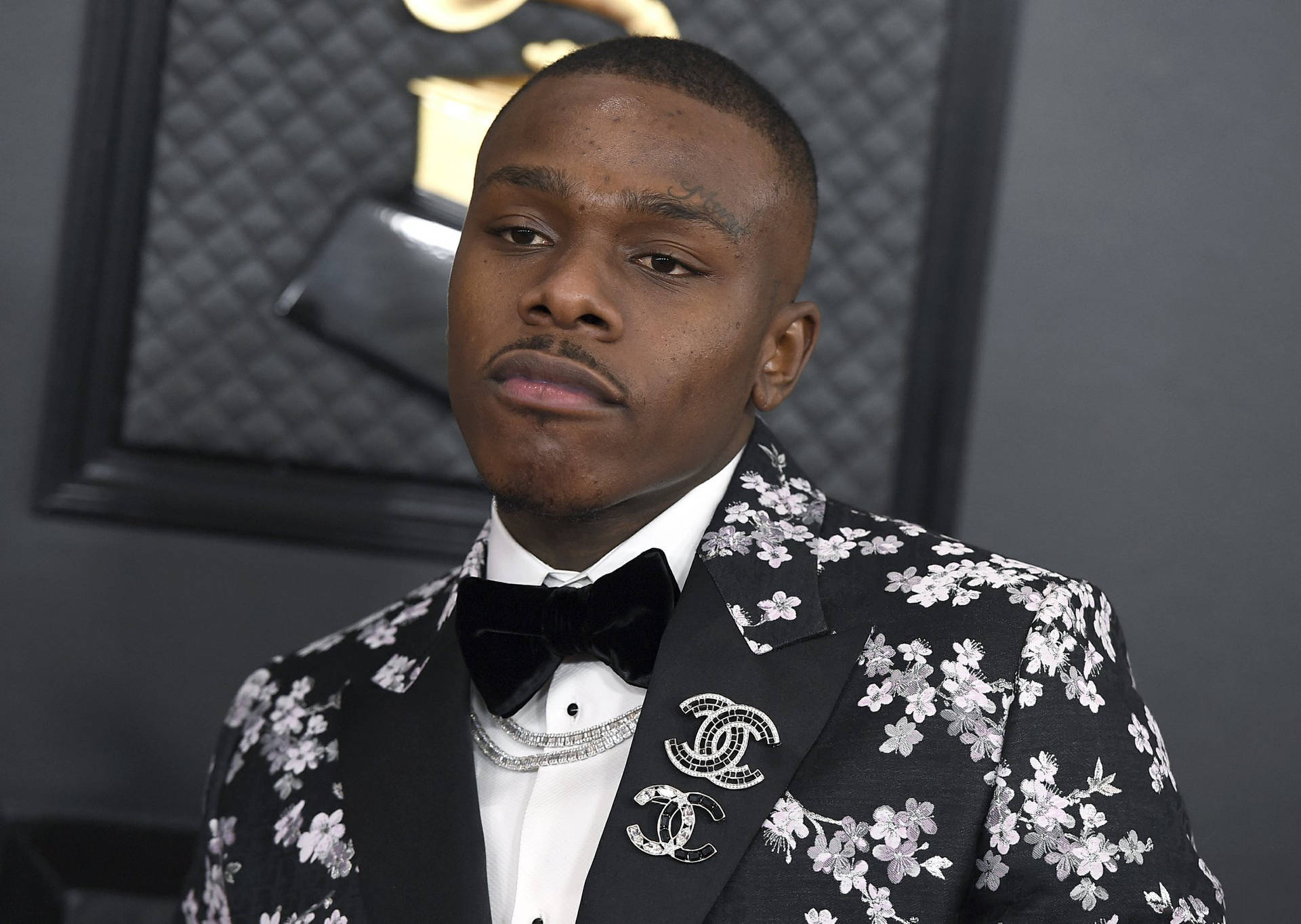 Dababy Floral Tuxedo At Grammy Awards Background