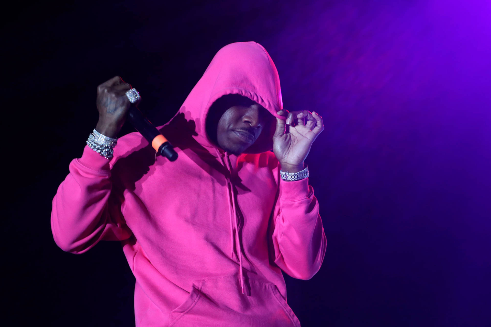 Dababy In Pink Aesthetic Outfit Background