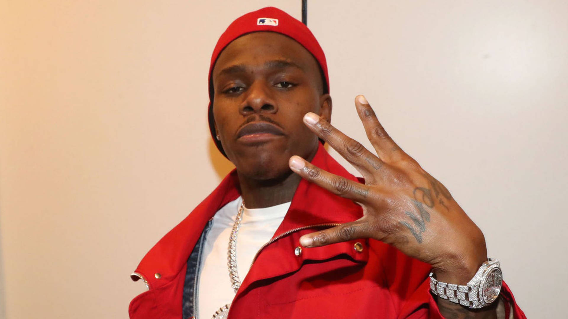Dababy Rapper Four-hand Sign Background