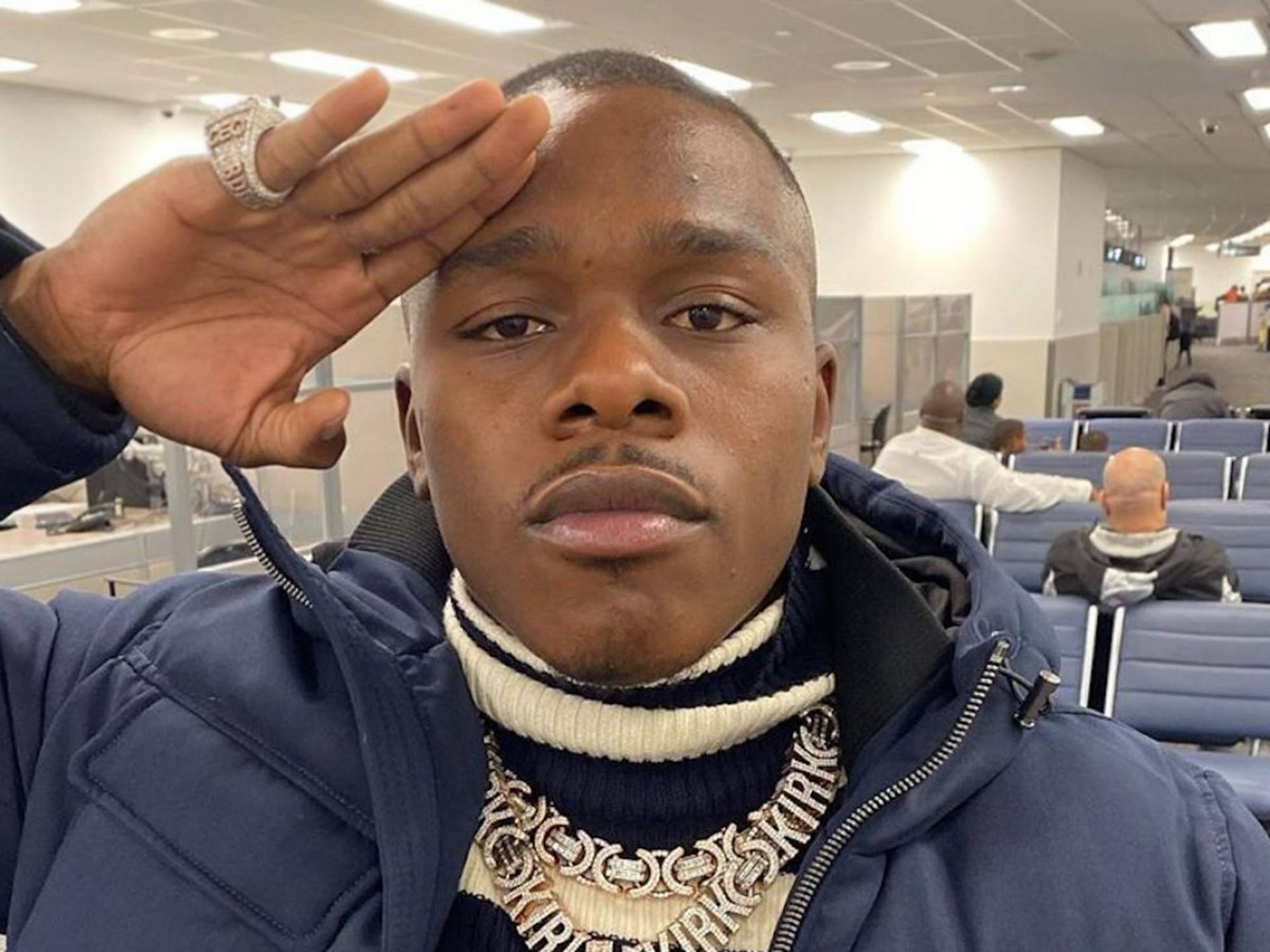 Dababy Rapper Salutes Background