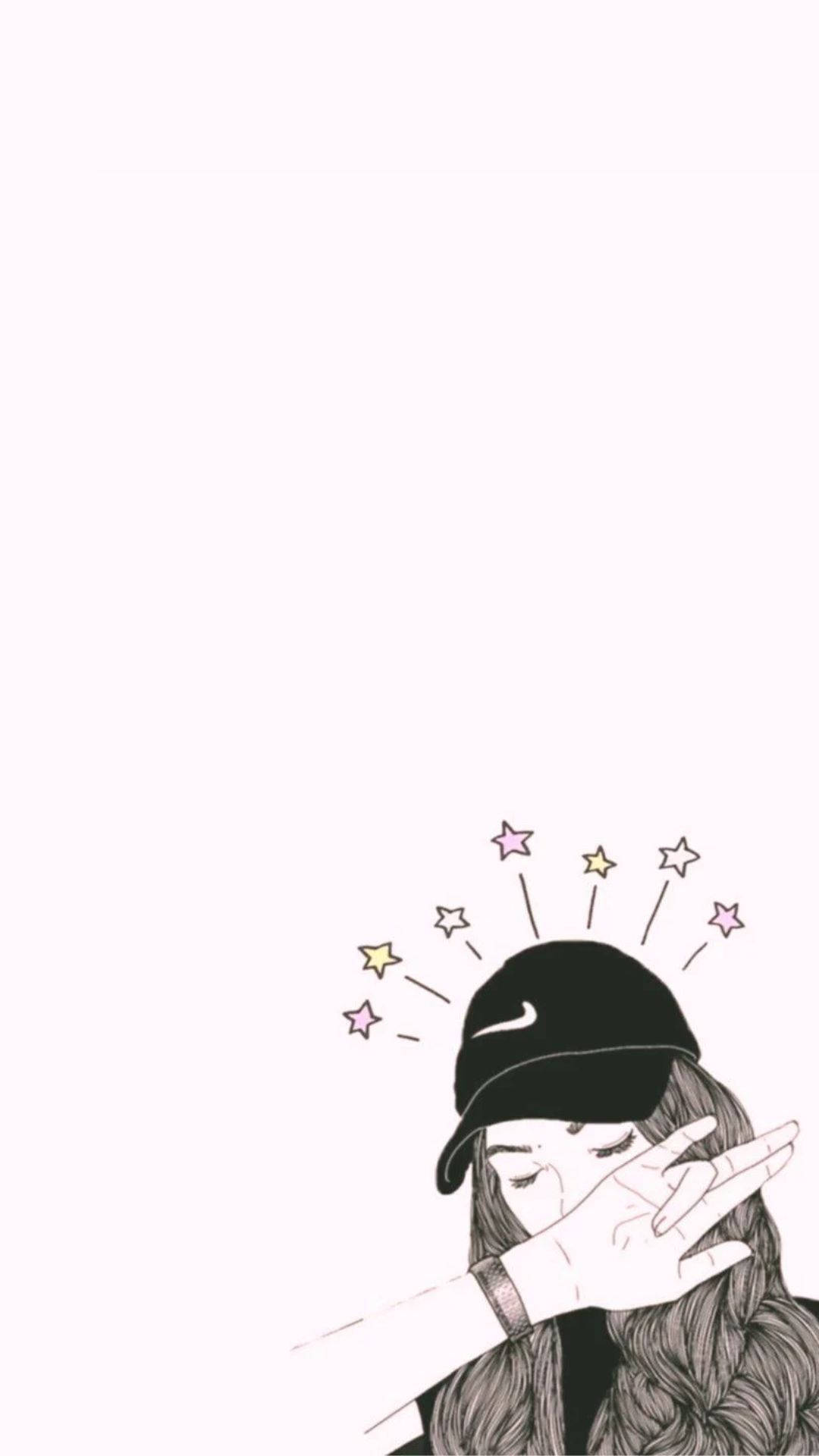 Dabbing Girl Cute Aesthetic Background