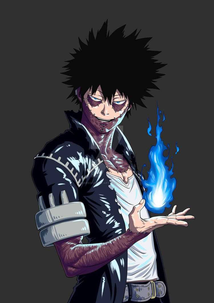 Dabi Blue Flame Quirk Aesthetic Background