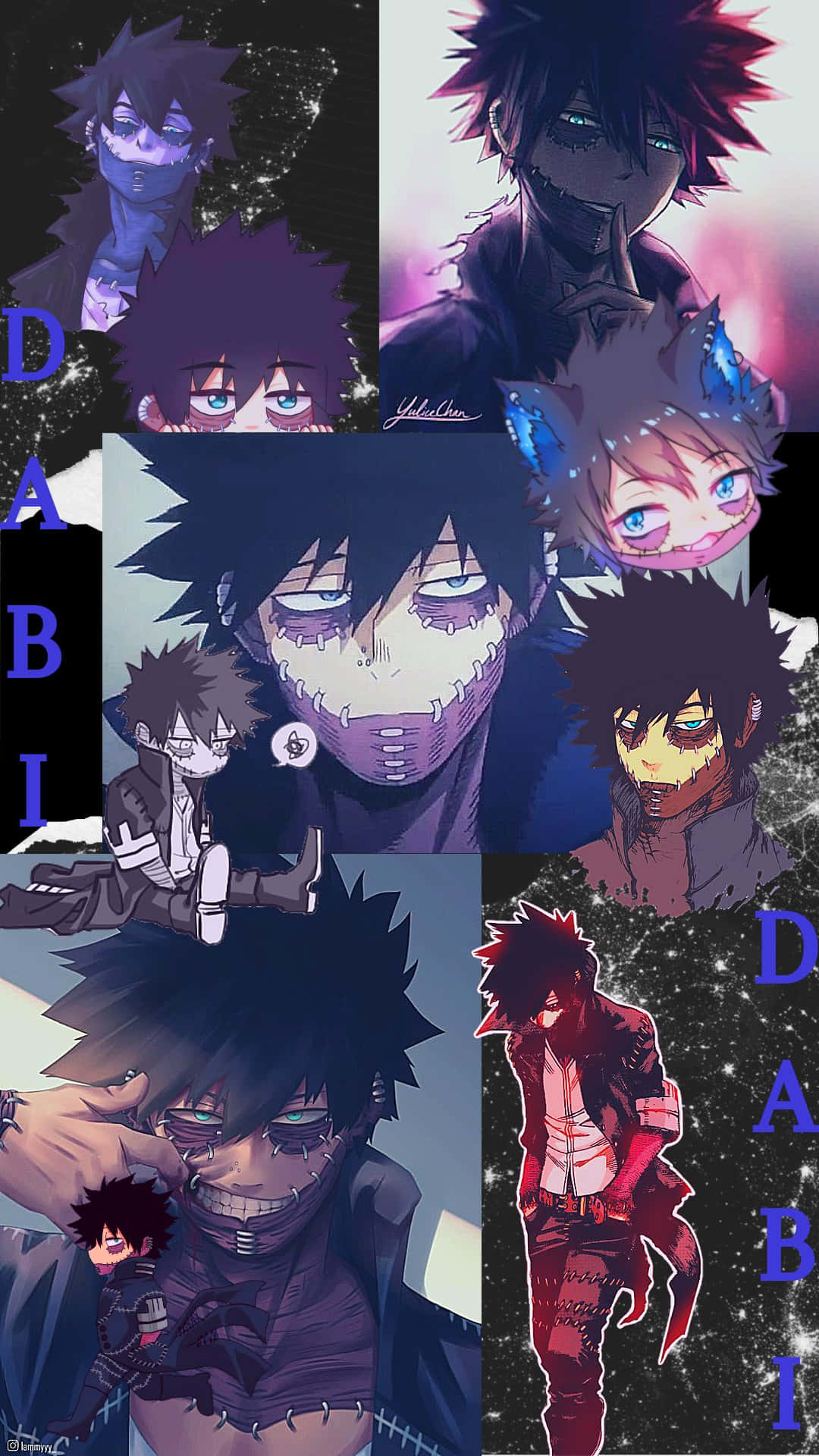 Dabi Collage Art Phone Background