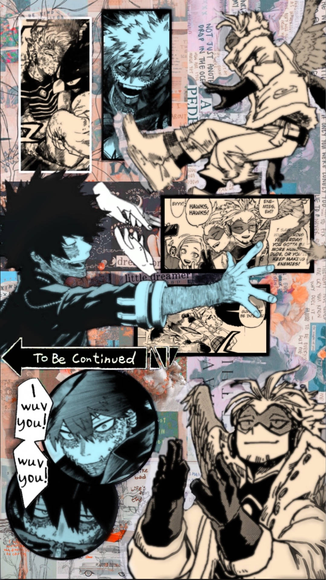 Dabi Colored Manga Scenes Aesthetic Background