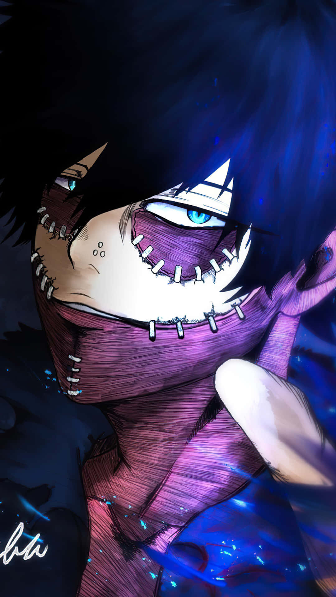 Dabi Phone Close-up Face