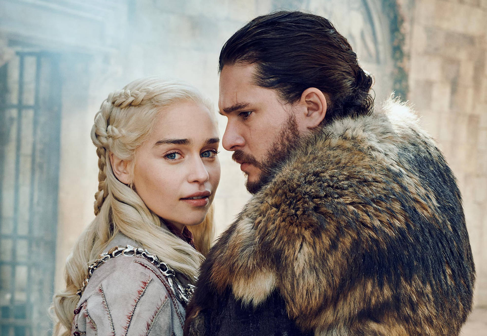 Daenerys And Jon Snow Couple Game Of Thrones Background