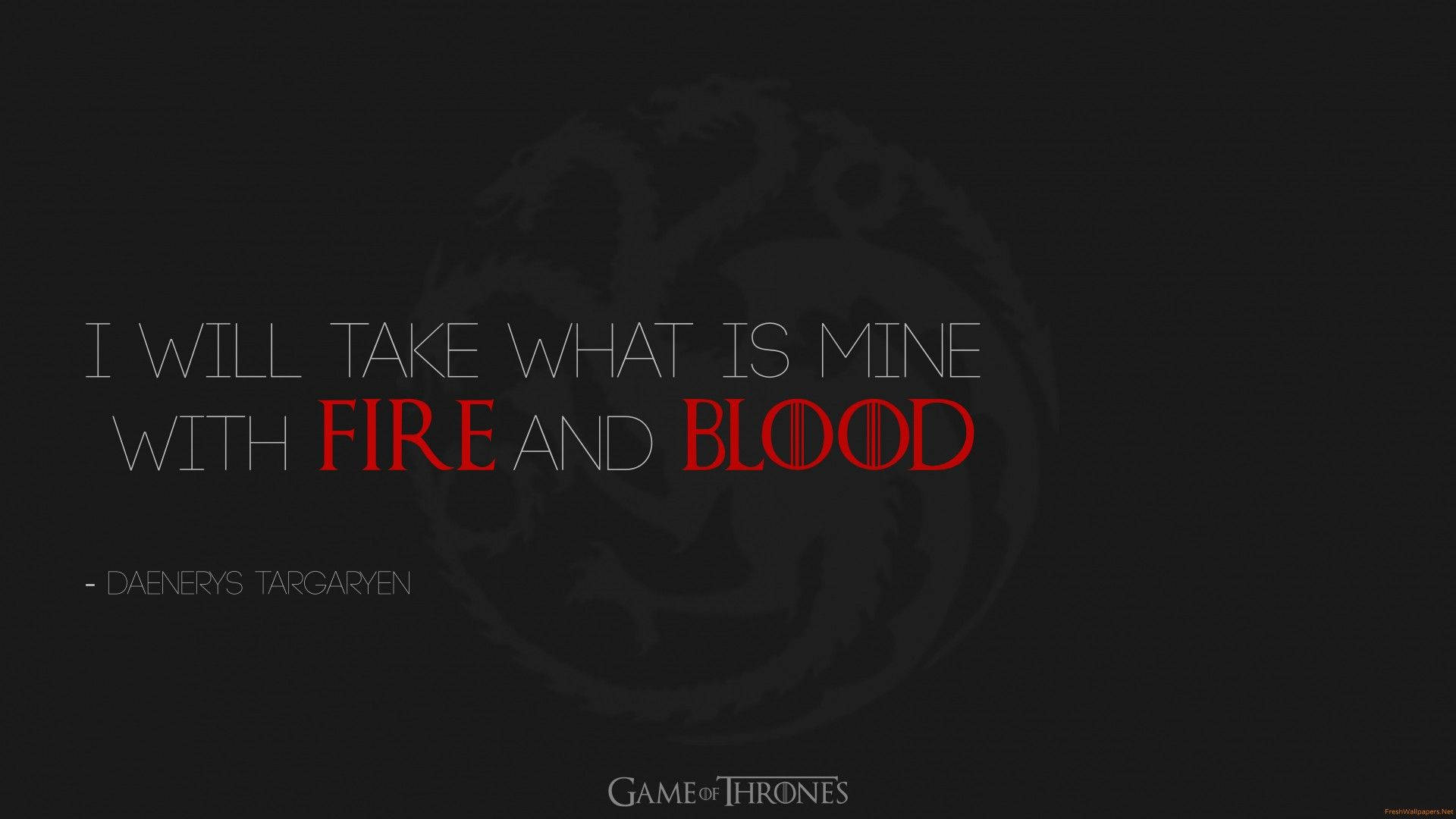 Daenerys Quote House Targaryen Background
