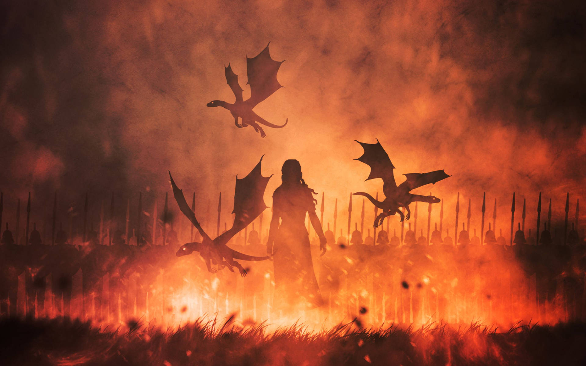 Daenerys Silhouette House Targaryen Background
