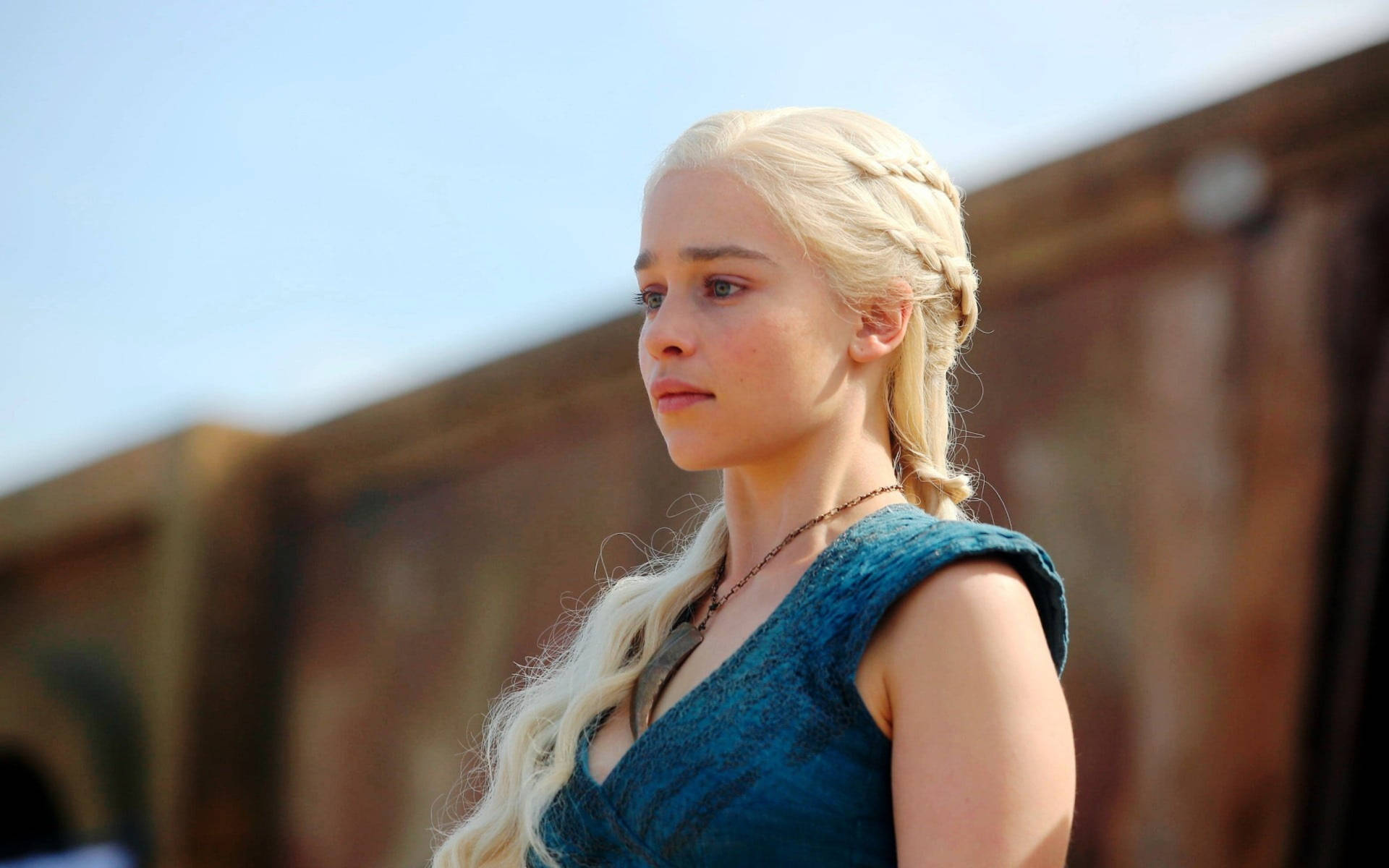 Daenerys Targaryen Blue Dress Headshot Background