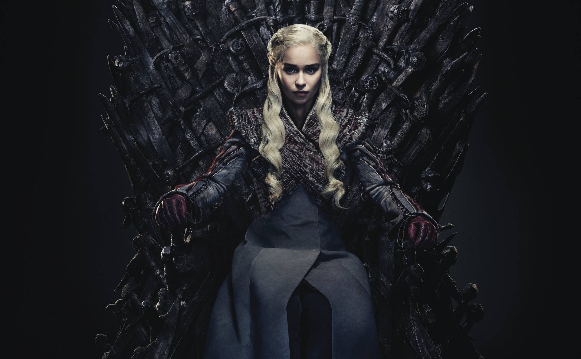 Daenerys Targaryen Dark Iron Throne Background