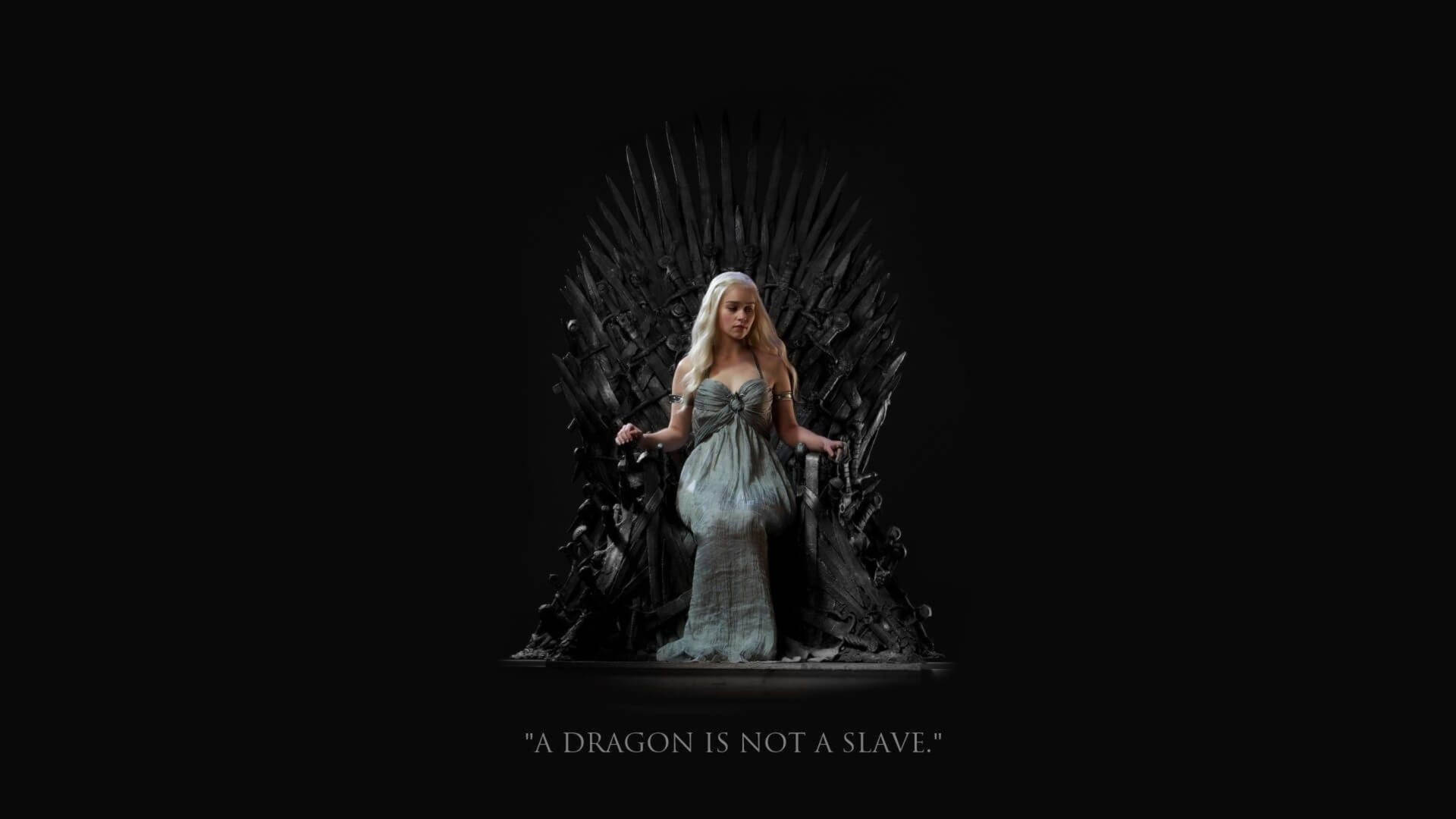 Daenerys Targaryen Iron Throne Quote Background