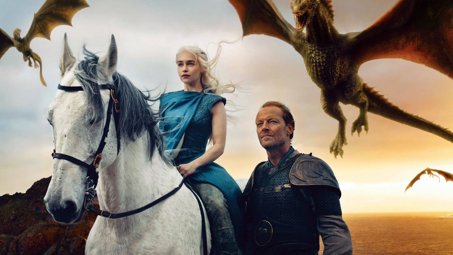 Daenerys Targaryen Jorah Mormont Horse Background