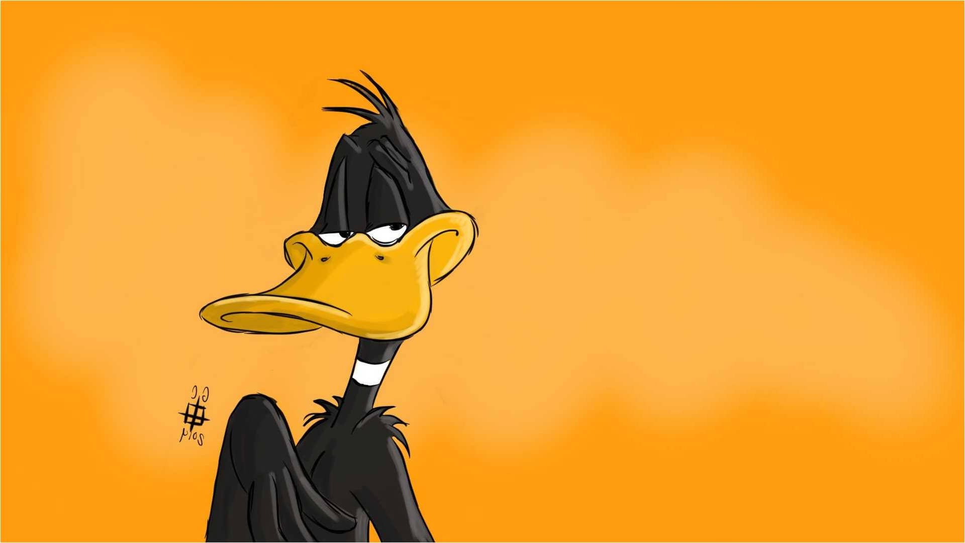 Daffy Duck Snooty Expression Background