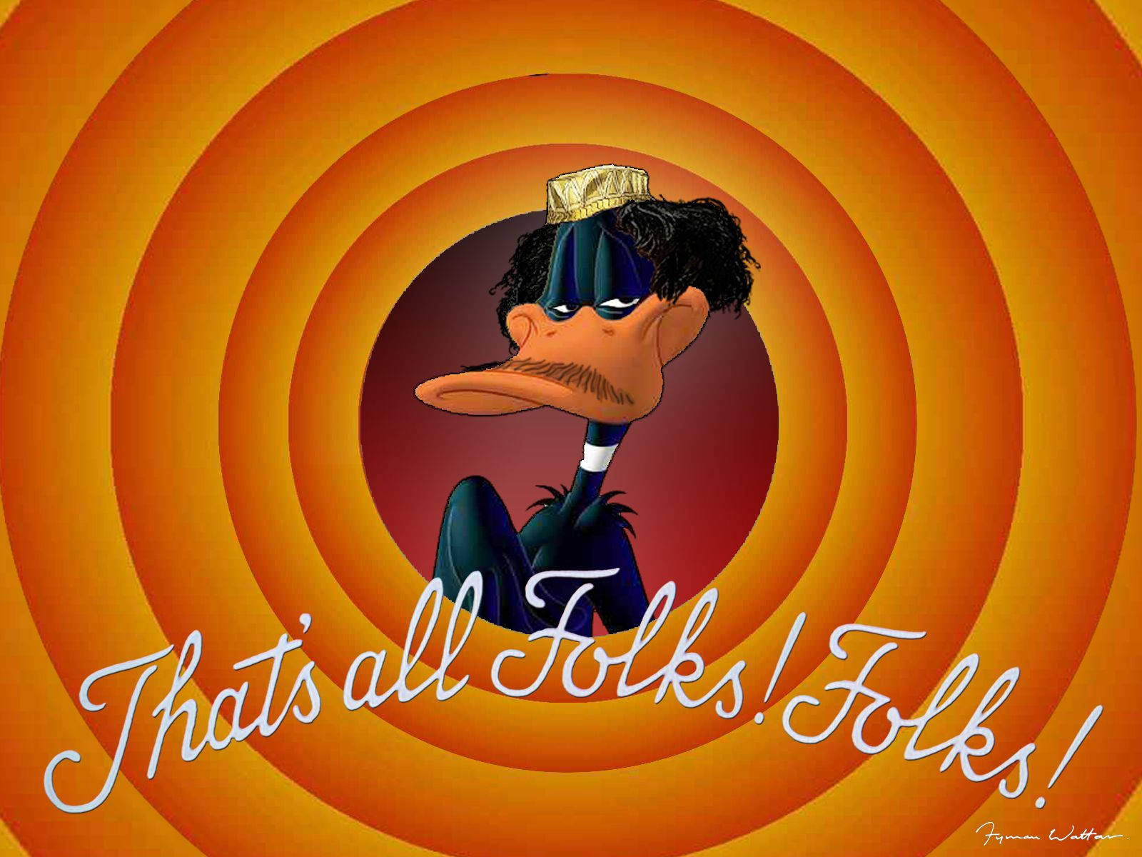 Daffy Duck That's All Folks Background
