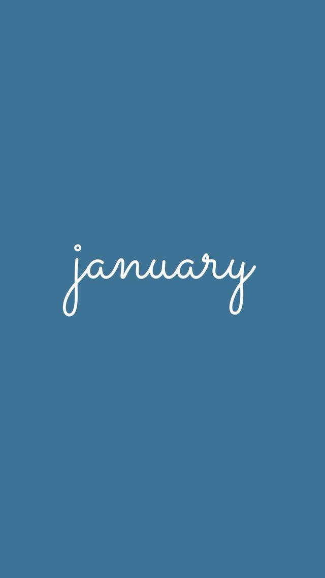 Dainty January Lettering Background