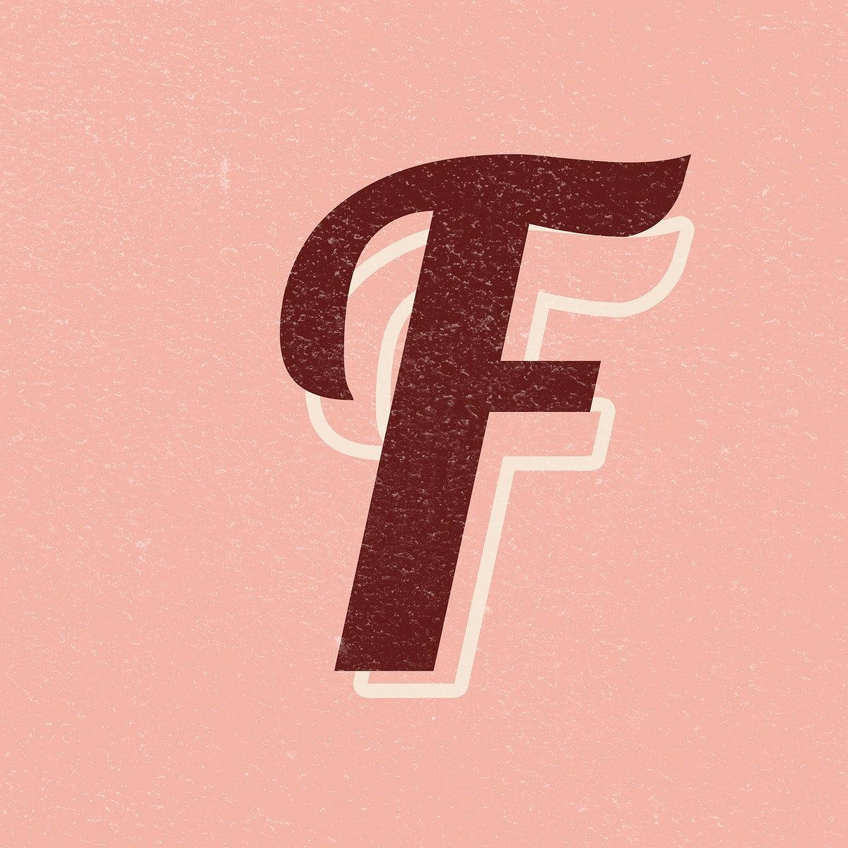 Dainty Pastel Color Letter F Background