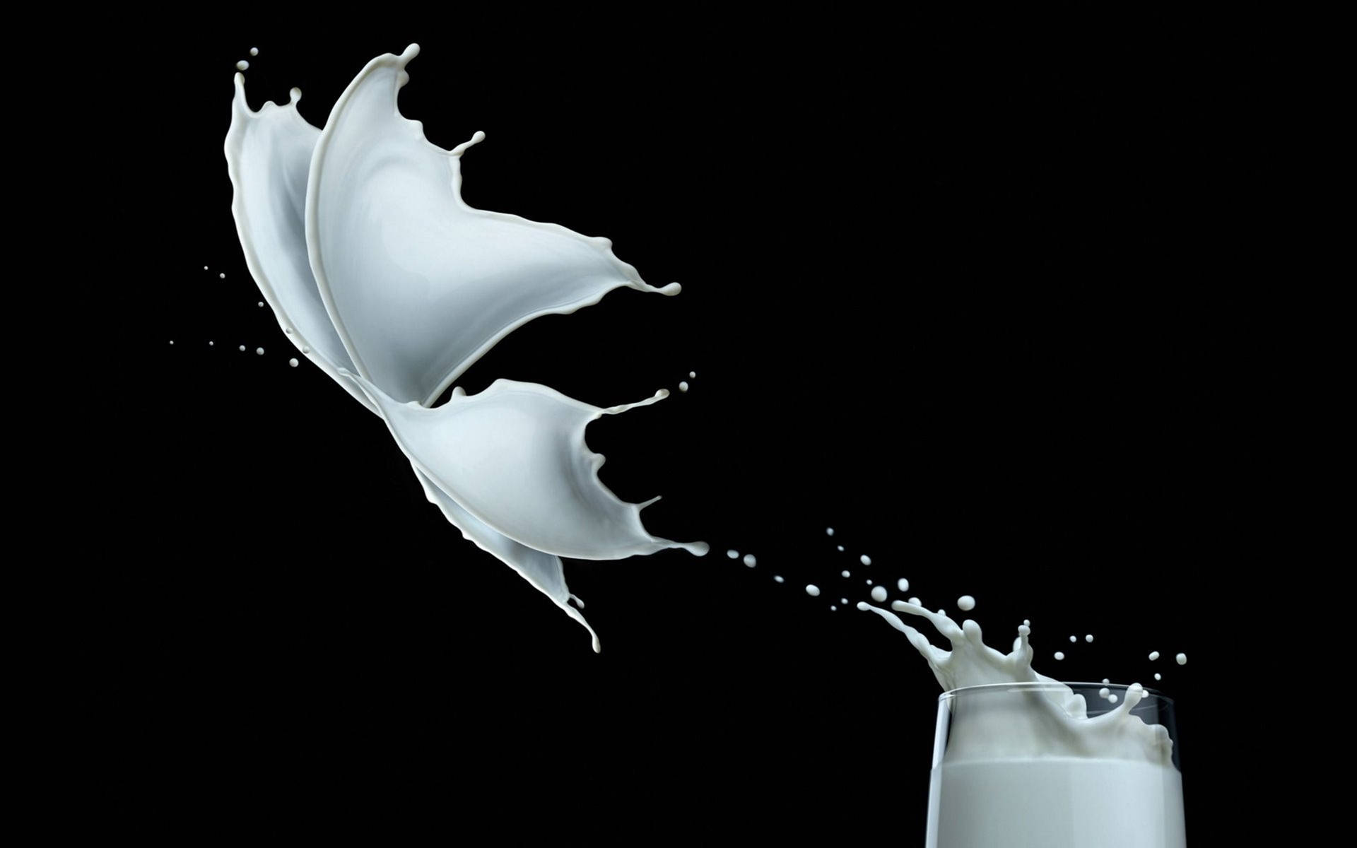 Dairy Milk Liquid Butterfly Splatter Background