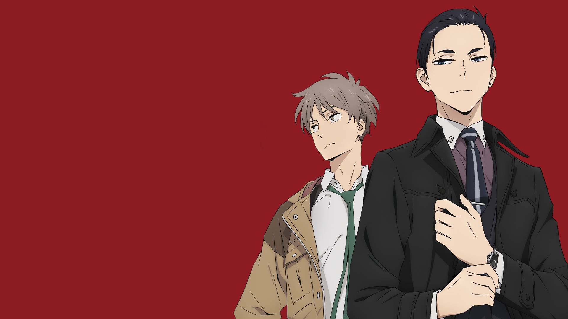 Daisuke Kambe And Haru On Red Background