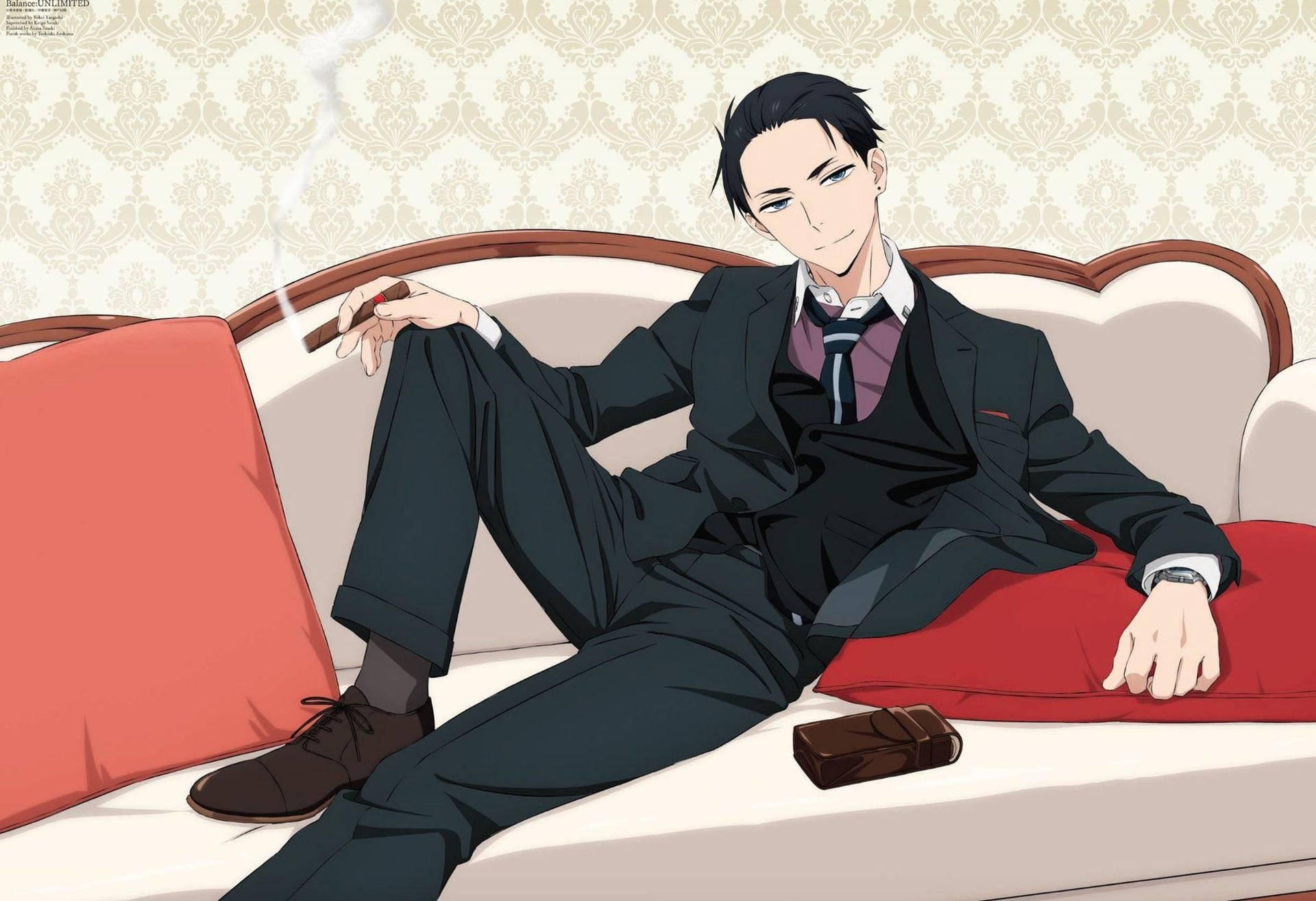 Daisuke Kambe Relaxing On Sofa Background