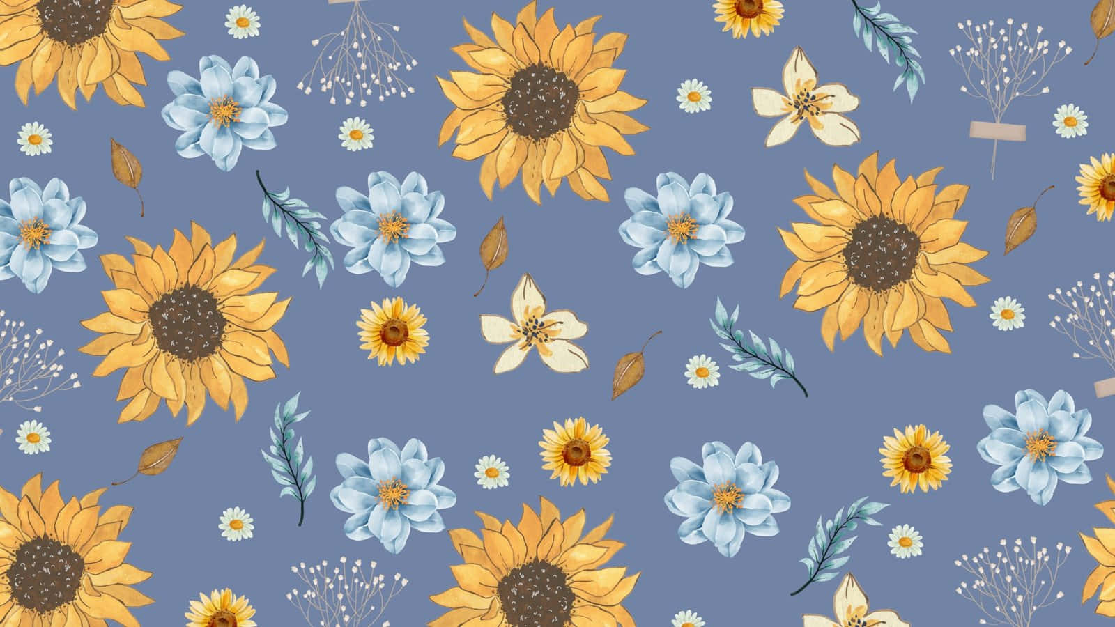 Daisy Aesthetic Computer Pattern Background