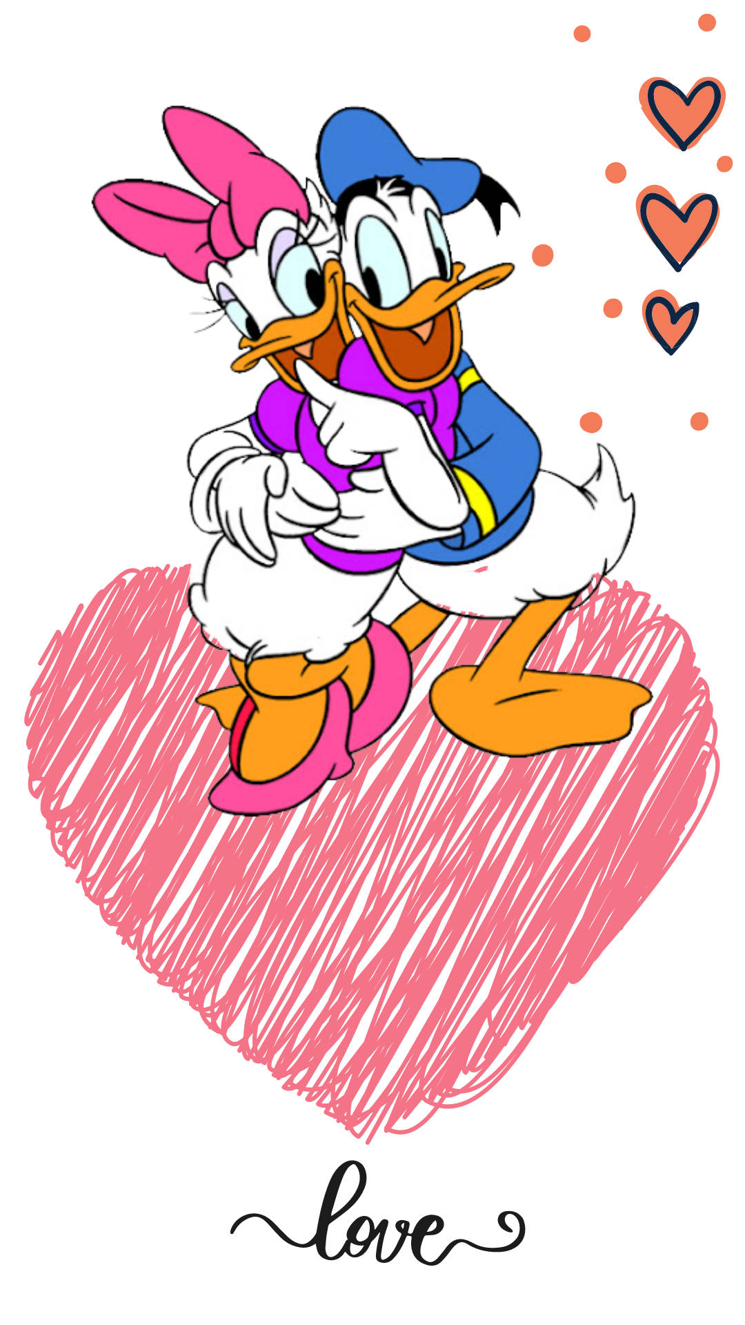 Daisy Duck And Donald Duck Love Background